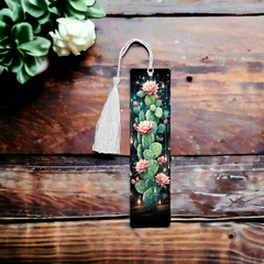 Flowering Desert Cactus Aluminum Bookmark