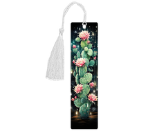 Flowering Desert Cactus Aluminum Bookmark