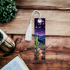 Starry Desert Sky Aluminum Bookmark