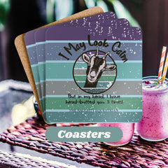 Calm Goat Farm Animal Coaster Set