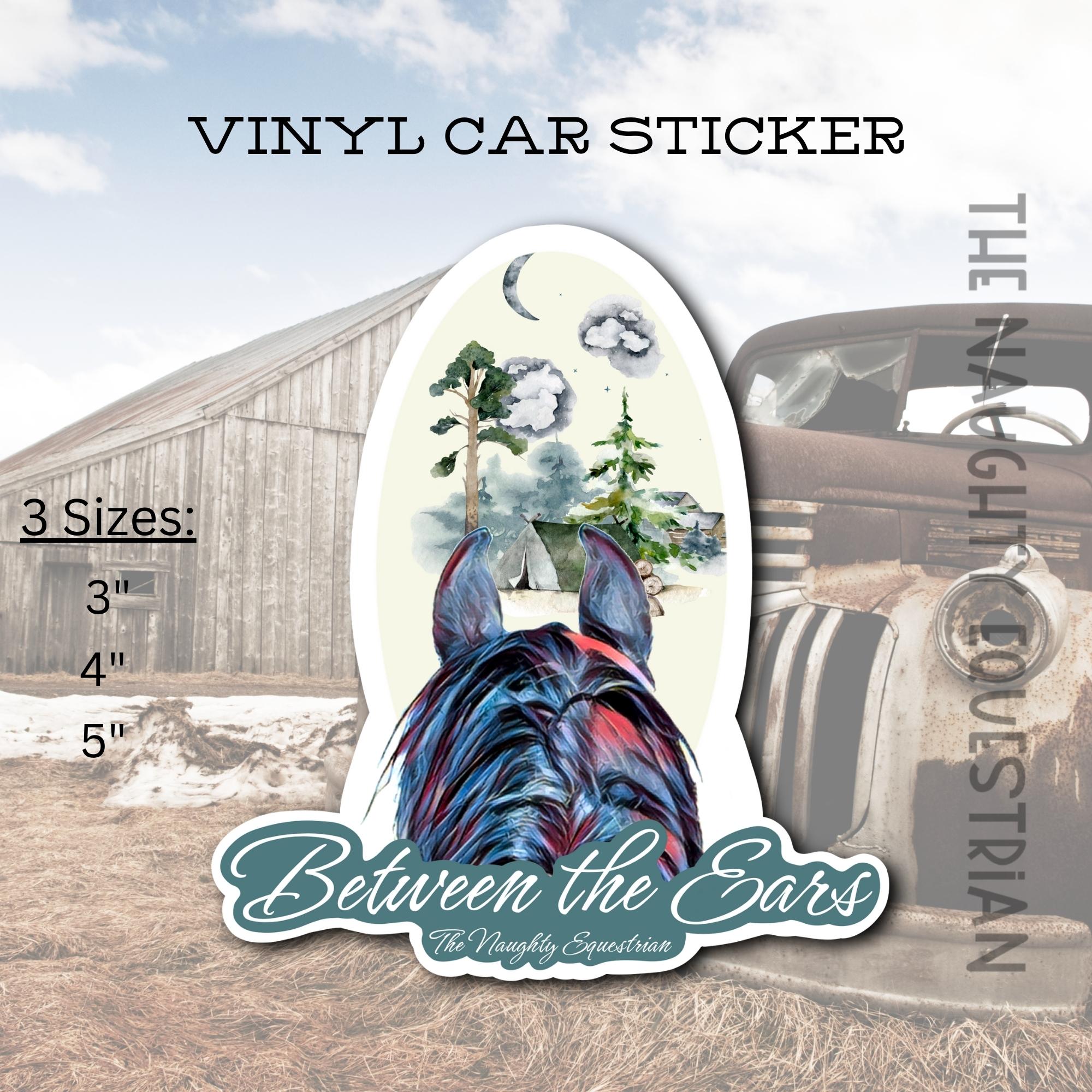 Camping Between the Ears Series Sticker, Vinyl Car Decal