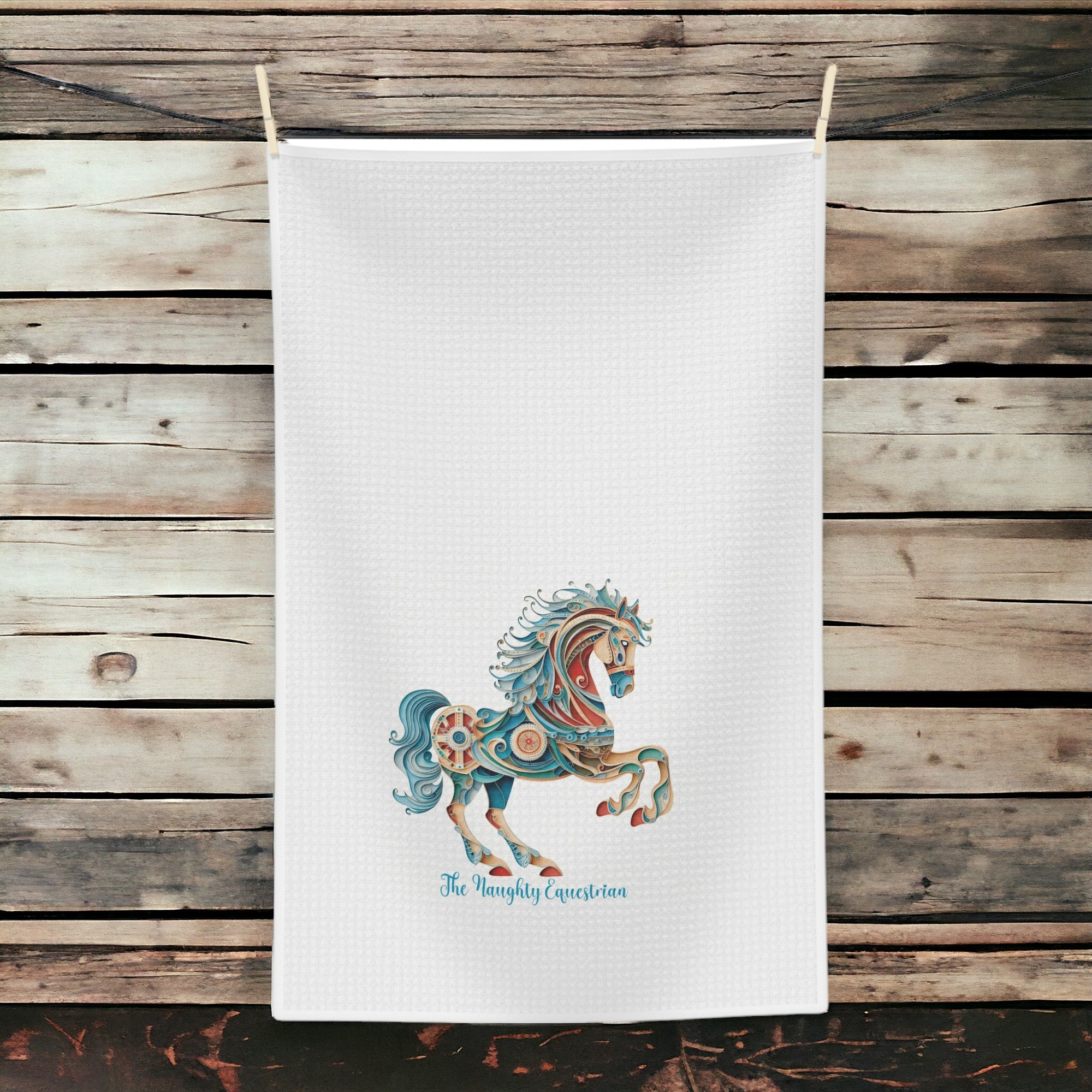 Carousel Horse Western Kitchen Towel