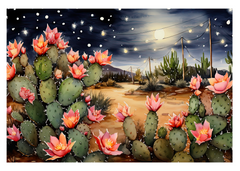 product title for starry sky Desert Moon Greeting Card