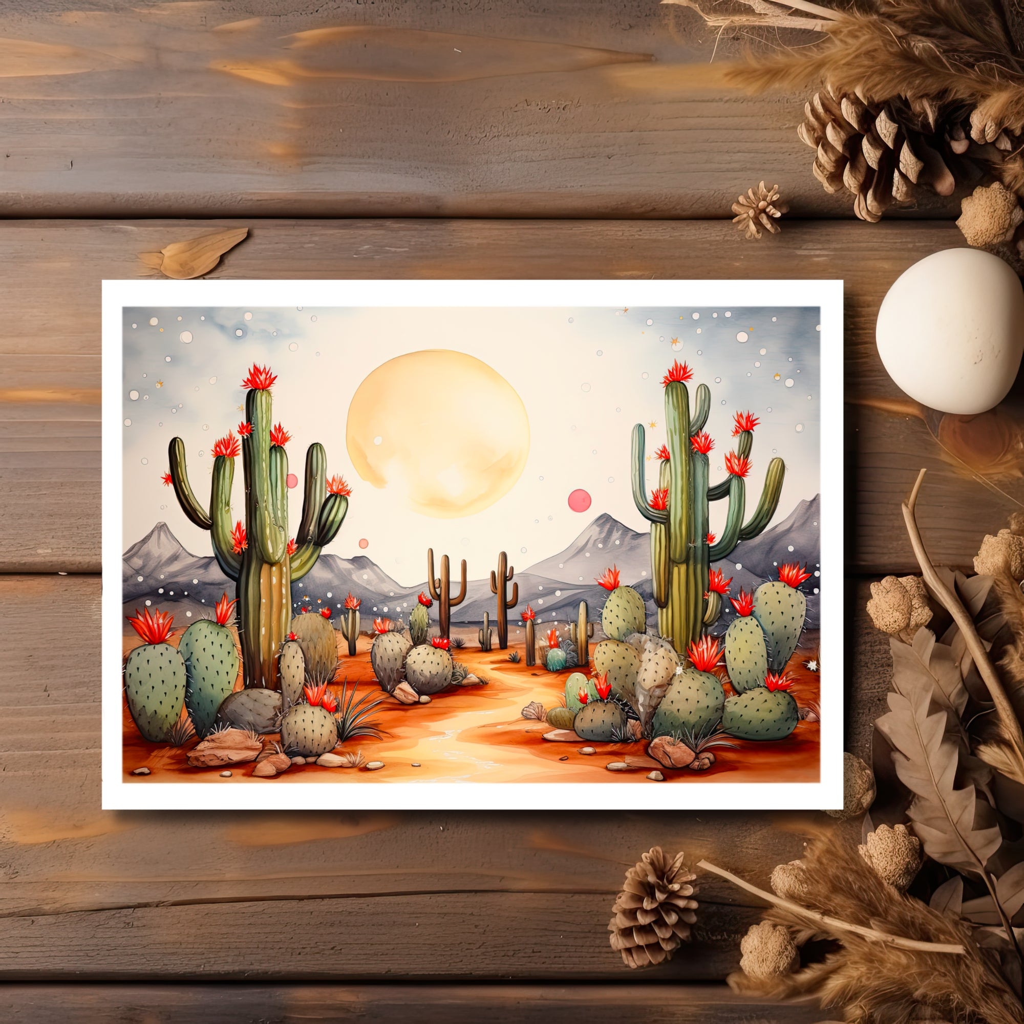 The Naughty Equestrian Wholesale Supplier Desert Prickly Cactus Greeting Card