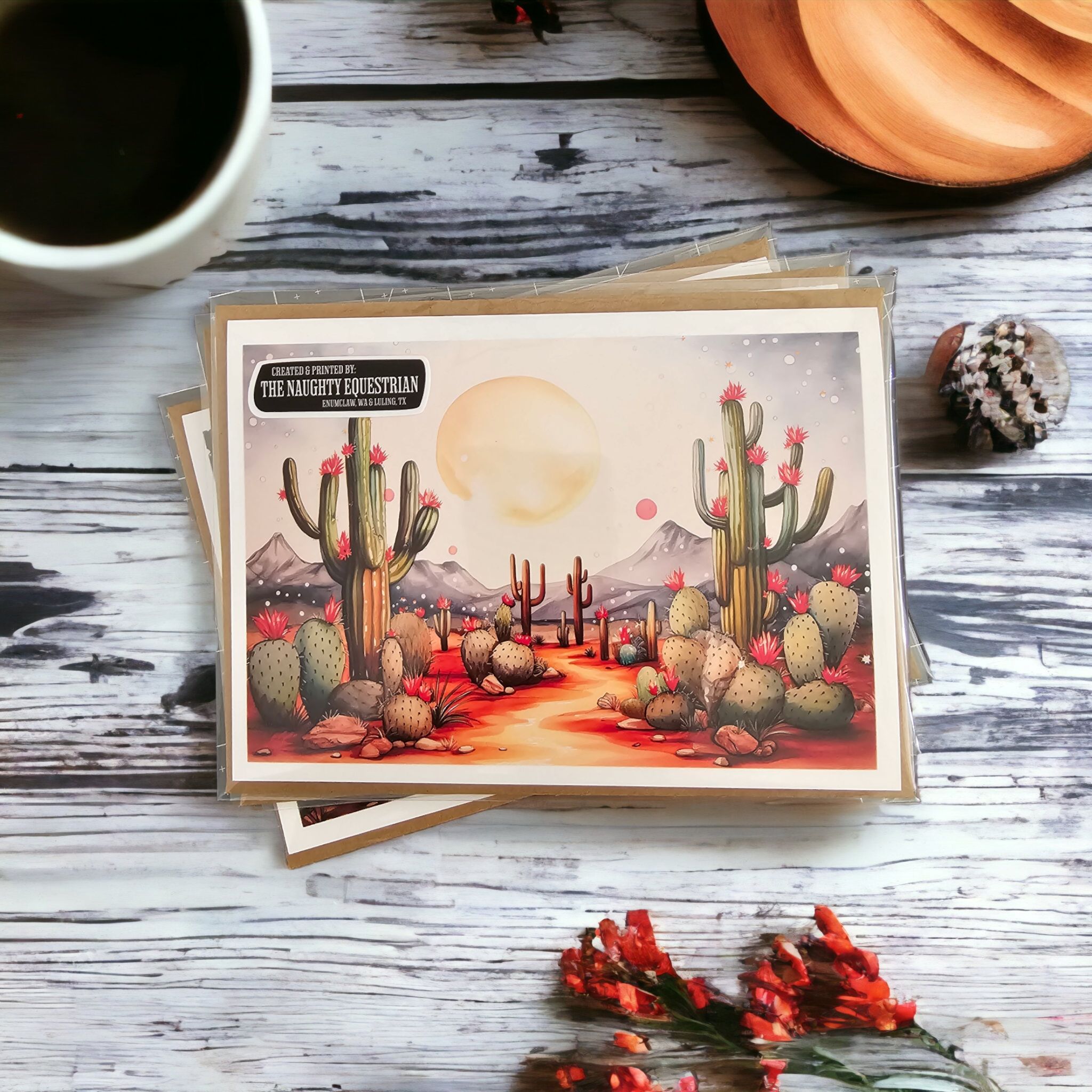 Desert Prickly Cactus Greeting Card