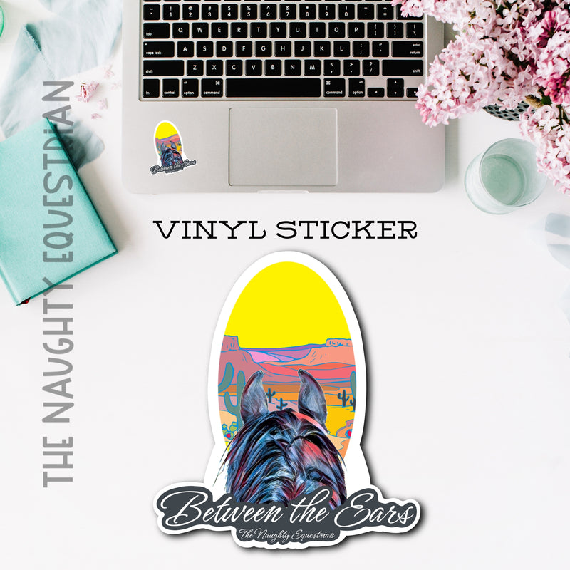 Desert Between the Ears Series Sticker, Laptop Sticker, Western Vinyl Decal