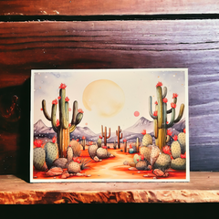 Sunny Serenity: Desert Prickly Cactus Art Print