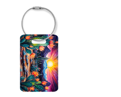 Desert Cactus Sunset Aluminum Bag Tag for Luggage