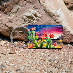 Desert At Night Aluminum Bag Tag for Luggage