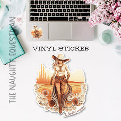 Desert Cowgirl Sticker, Western Decal