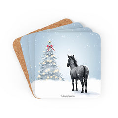 Donkey Christmas Tree Coaster Set