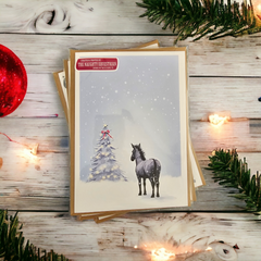 Donkey Christmas Tree Card