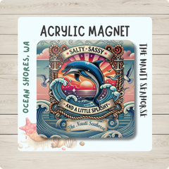 Dolphin Splashy Fridge Magnet