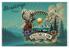 Greetings from Enumclaw, Washington City Postcards, 5x7 Glossy Collectibles