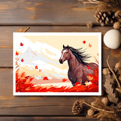 The Naughty Equestrian Wholesale Supplier Fall Season Equestrian Greeting Card