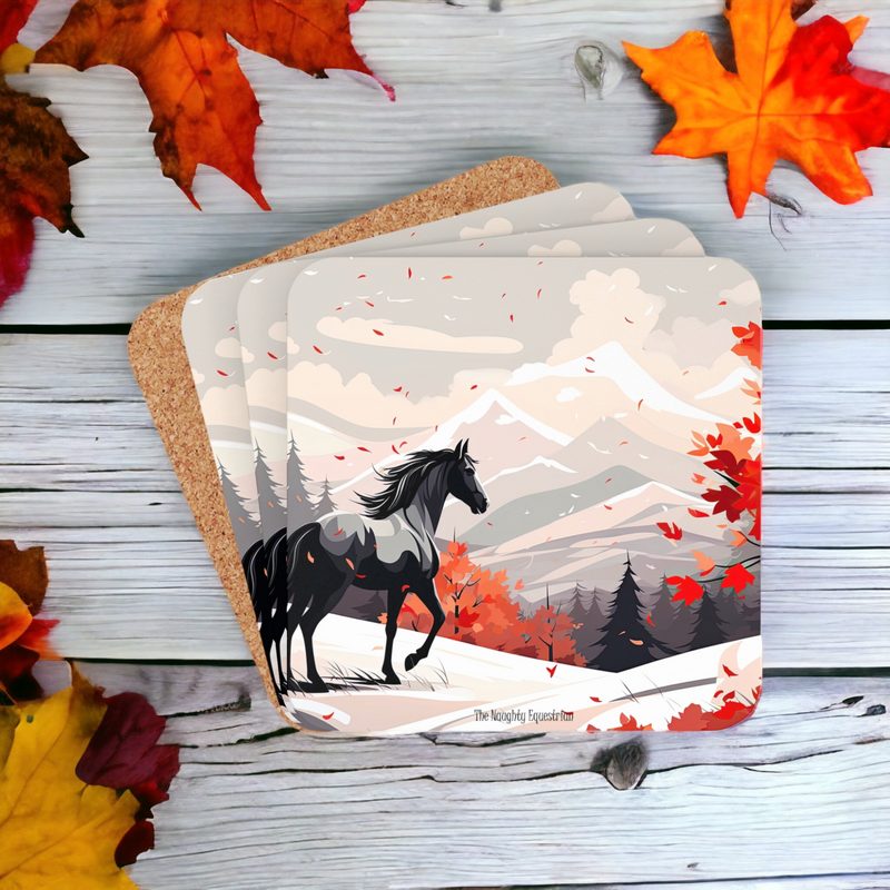 Fall Season Equestrian Coaster Set