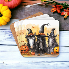 Horsey Pocus Halloween Coaster Set