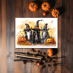The Naughty Equestrian Wholesale Supplier Horsey Pocus Halloween Greeting Card