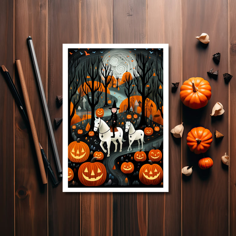 The Naughty Equestrian Wholesale Supplier The Night Before Halloween Greeting Card