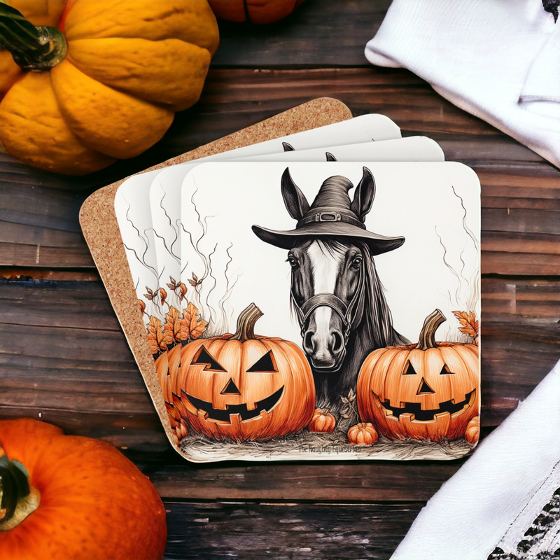 Black Mare Halloween Coaster Set