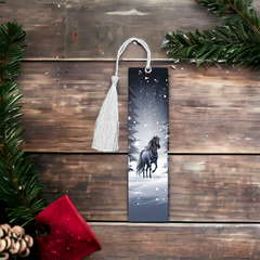 Winter Horse Aluminum Bookmark