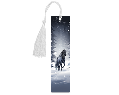 Winter Horse Aluminum Bookmark