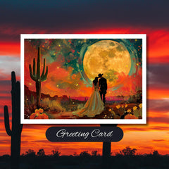 Western wedding, anniversary card, country western, country wedding, western bride, greeting card, wedding invitation, wedding invite, wedding anniversary, western watercolor card, wedding stationary, cowboy wedding, cowgirl wedding, barn wedding