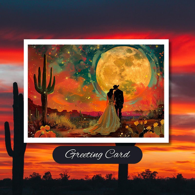 Western wedding, anniversary card, country western, country wedding, western bride, greeting card, wedding invitation, wedding invite, wedding anniversary, western watercolor card, wedding stationary, cowboy wedding, cowgirl wedding, barn wedding