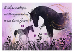 Equine Sympathy Card: Loss of Foal, Echoes of Grace