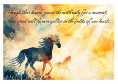 Sympathy card, horse loss, loss of horse, pet loss, equine loss, horse loss gifts, loss of horse card, loss of horse gift, pet loss gift, horse loss poem, horse gift, pet sympathy card, pet sympathy gift, pet loss sympathy,