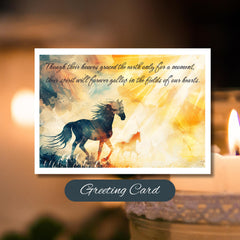 Sympathy card, horse loss, loss of horse, pet loss, equine loss, horse loss gifts, loss of horse card, loss of horse gift, pet loss gift, horse loss poem, horse gift, pet sympathy card, pet sympathy gift, pet loss sympathy,
