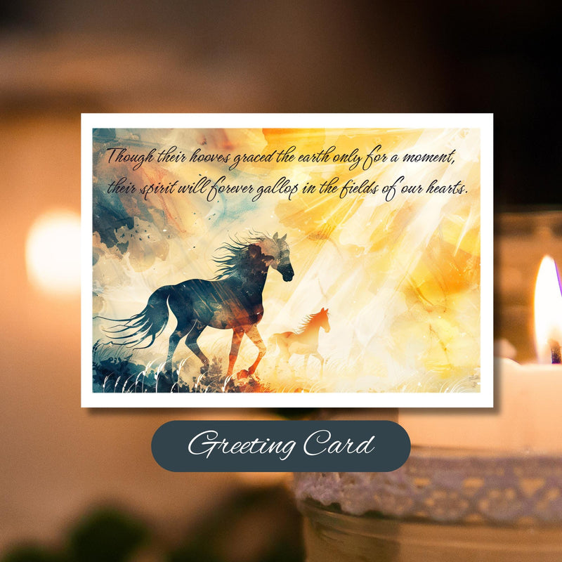 Sympathy card, horse loss, loss of horse, pet loss, equine loss, horse loss gifts, loss of horse card, loss of horse gift, pet loss gift, horse loss poem, horse gift, pet sympathy card, pet sympathy gift, pet loss sympathy,