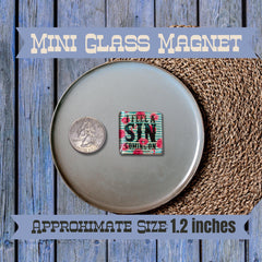 Feisty Fillies Mini Glass Magnets: Equestrian Humor, Set of 6