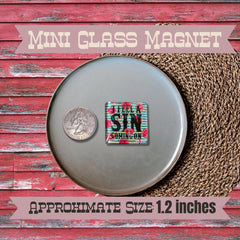 Mini Glass Magnets: Herd You Love Me, Equestrian Gift, Set of 6