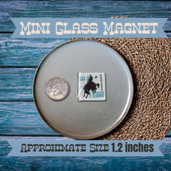 Yeehaw Y'all Mini Glass Magnets: Western Decor, Set of 6