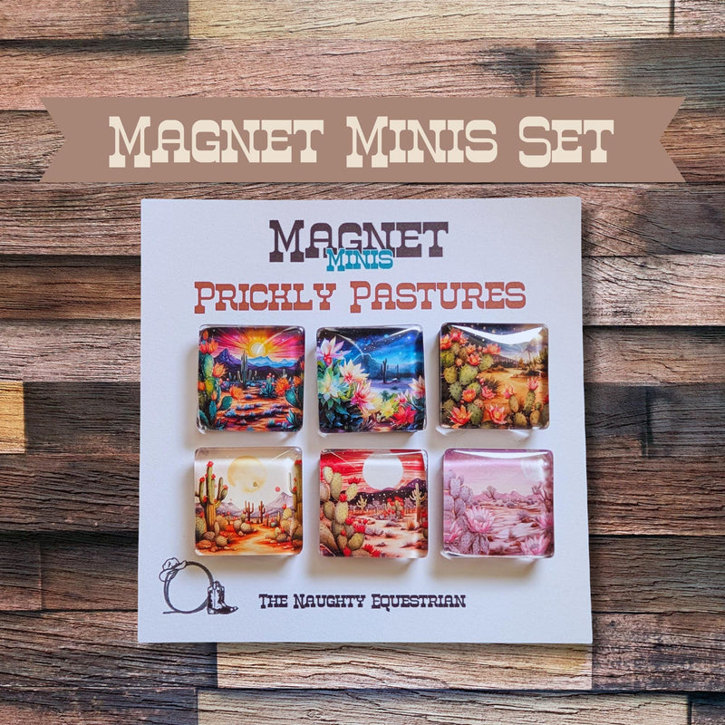 Desert Cactus Mini Magnets: Prickly Pastures Set of 6
