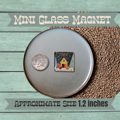 Festive Farmyard Glass Magnets: Christmas Animal Set of 6