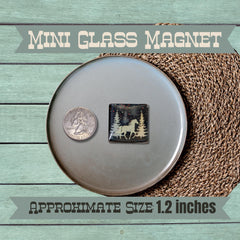 Festive Farmyard Glass Magnets: Christmas Animal Set of 6