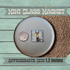 Festive Farmyard Glass Magnets: Christmas Animal Set of 6