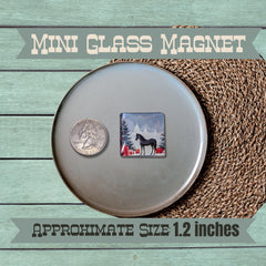 Festive Farmyard Glass Magnets: Christmas Animal Set of 6