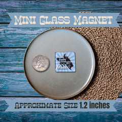 Yeehaw Y'all Mini Glass Magnets: Western Decor, Set of 6