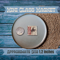 Yeehaw Y'all Mini Glass Magnets: Western Decor, Set of 6