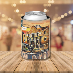 The Alamo San Antonio Texas Can Cooler 12oz, Western Gifts, Drink Can Sleeve, City Souvenir, BBQ Drink Sleeve, Texas Party Favor