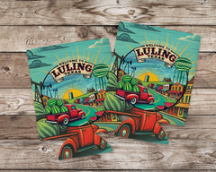 Welcome to Luling Texas Can Cooler 12oz, Western Gifts, Drink Can Sleeve, Drink Cozies, City Souvenir, BBQ Drink Sleeve, Texas Party Favor