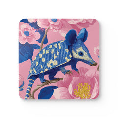 Armadillo in Bloom Coaster Set, Funky Drink Coaster, Pink Bloomdillo Coasters, Texas Gift ideas, Desert Theme Home Decor, Animal Lover Gift