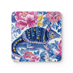 Bluebonnet Bandit Armadillo Coaster Set, Funky Drink Coaster, Pink Blue Coaster, Texas Gift idea, Desert Theme Home Decor, Animal Lover Gift