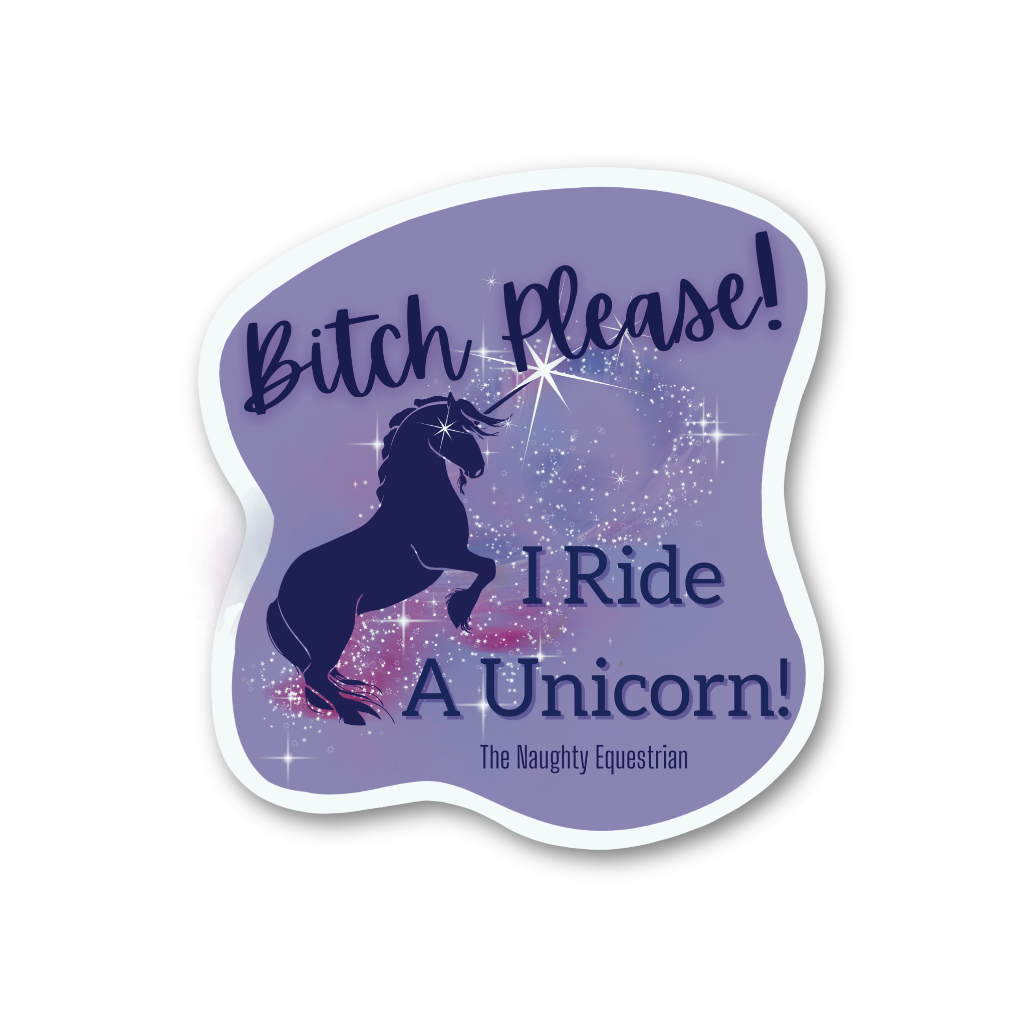 I Ride A Unicorn Sticker, Vinyl Car Decal