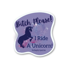 I Ride A Unicorn Sticker, Vinyl Car Decal