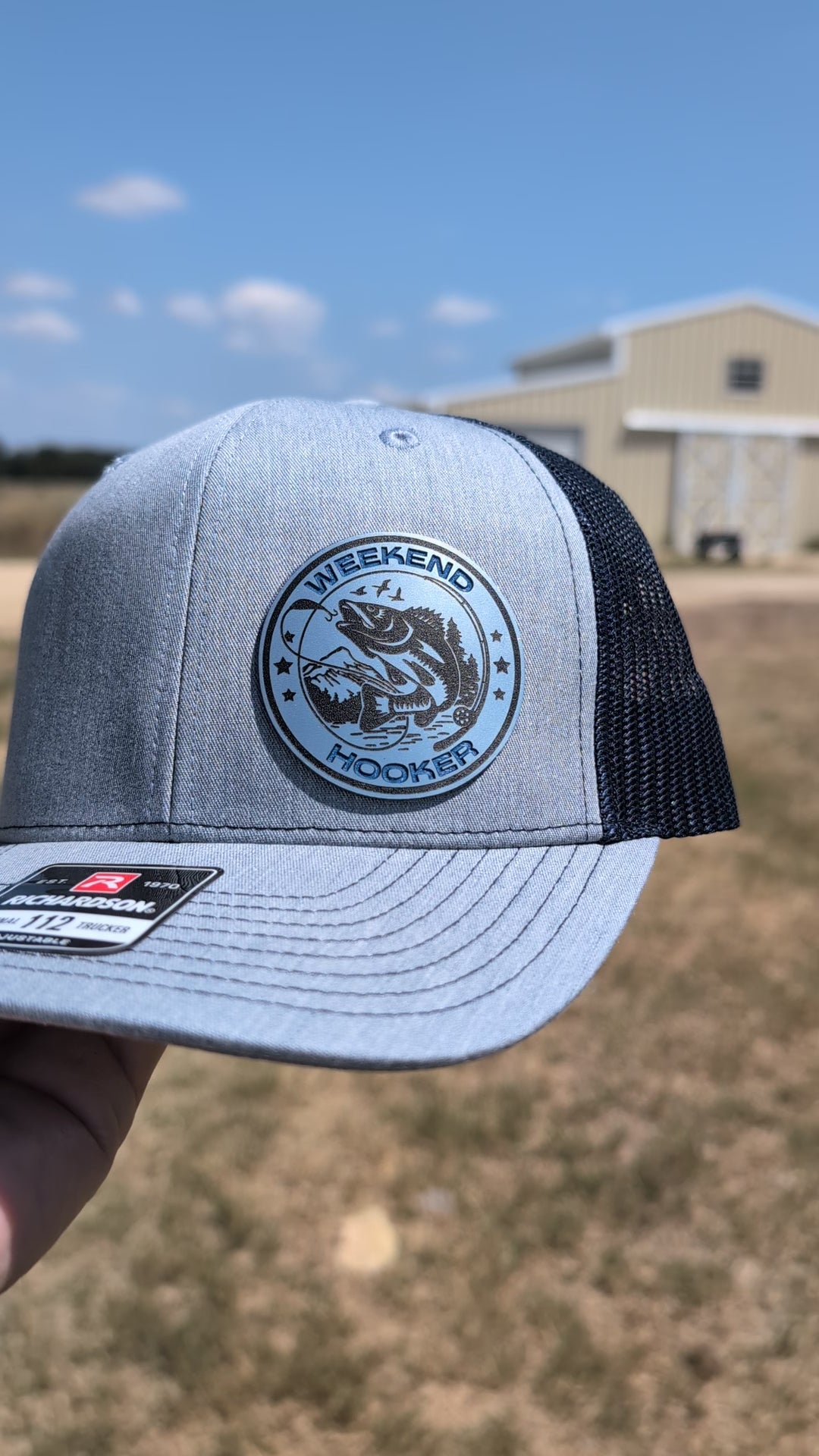 Weekend Hooker Trucker Hat – Richardson 112 in Heather Grey/Navy