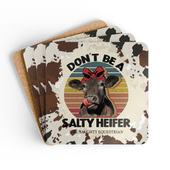 Sassy Salty Heifer Farm Animal Coaster Set